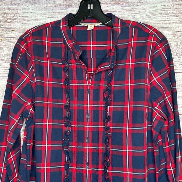 Brooks Brothers Red Fleece Red Blue Button Down Plaid Shirt Size 10 New - Picture 12 of 12